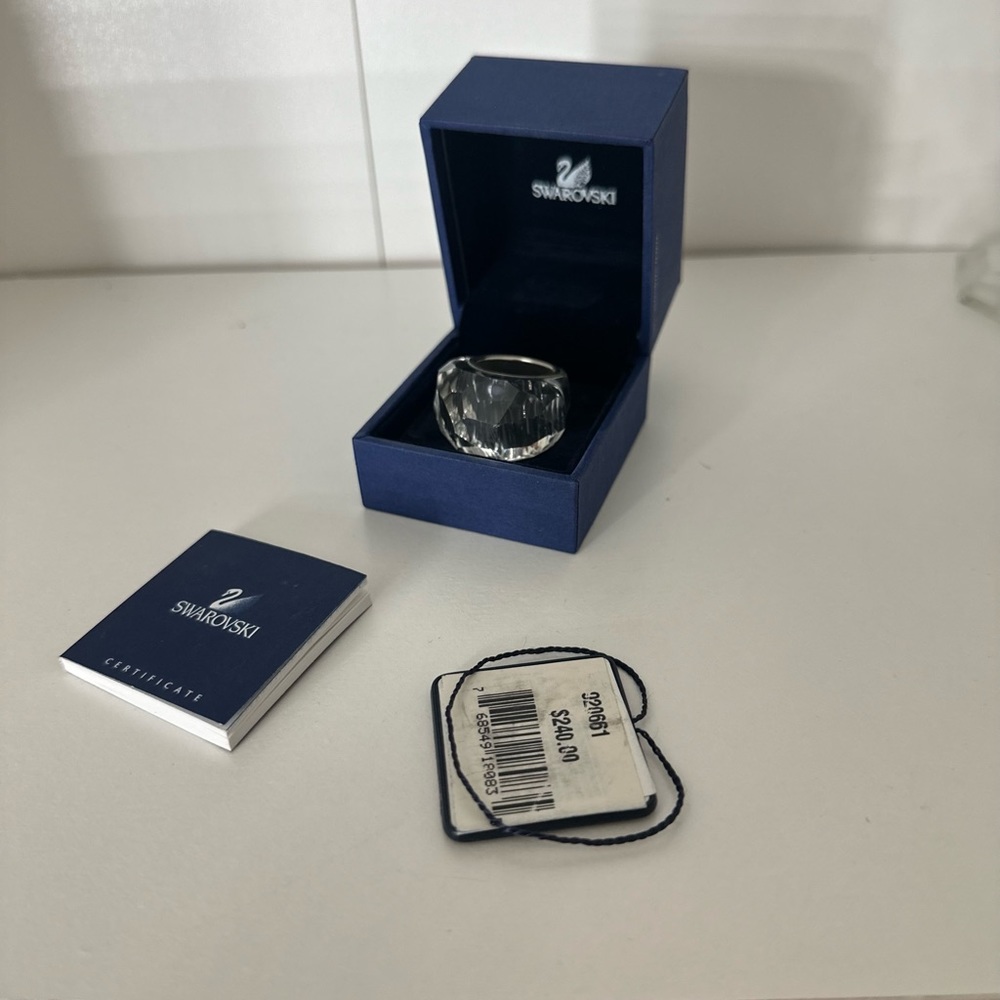 Swarovski ring with original box and tags